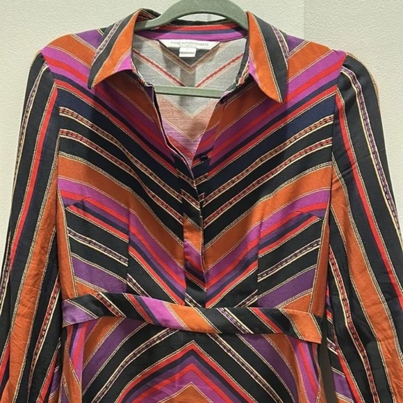 Wow! Diane Von Furstenberg ‘Chrissie’ wool & silk flare bottom retro style dress - Picture 15 of 15